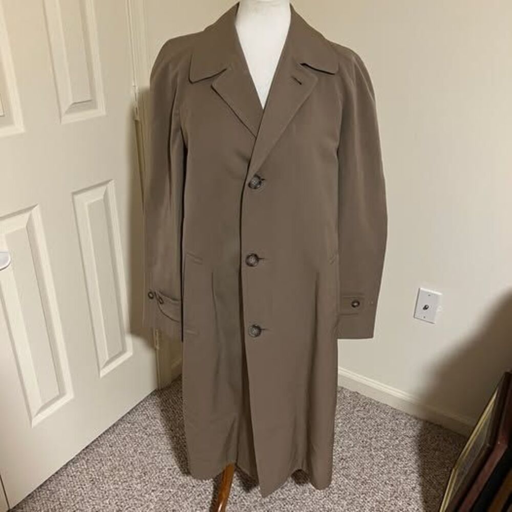 Michaels-Stern Gabardine Cravenette Brown/Tan Trench Coat